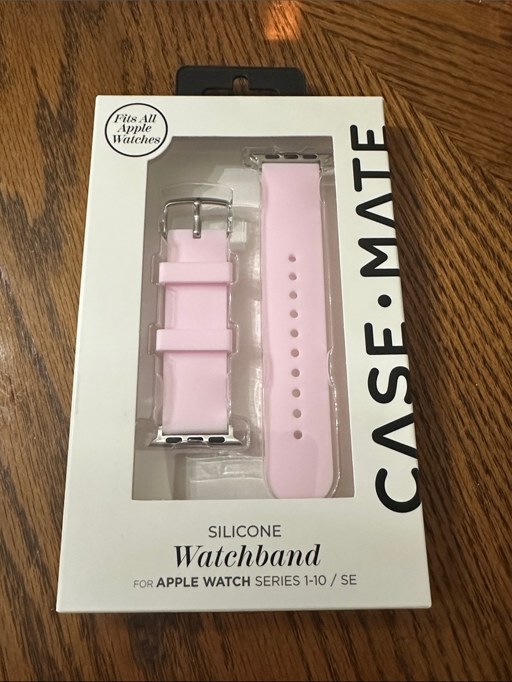 New CaseMate Silicone Apple Watch Band - Pastel Pink Fits all Apple Watches.